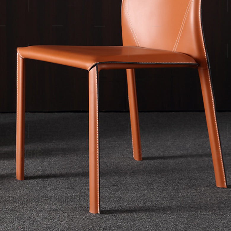 Faux Leather Kitchen Dining Chairs Upholstered Side Chairs with Metal Base