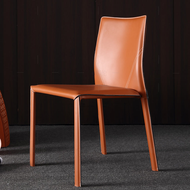 Faux Leather Kitchen Dining Chairs Upholstered Side Chairs with Metal Base