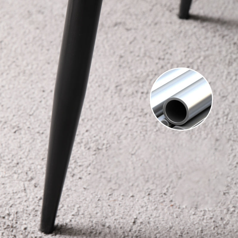 Faux Leather Kitchen Chair Metal Base Dining Chair for Living Room