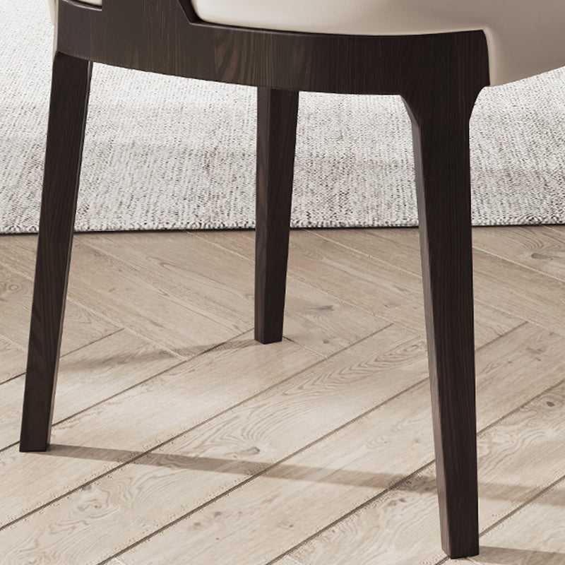 Modern Simple Side Chair Wooden Base Side Dining Chair for Bedroom