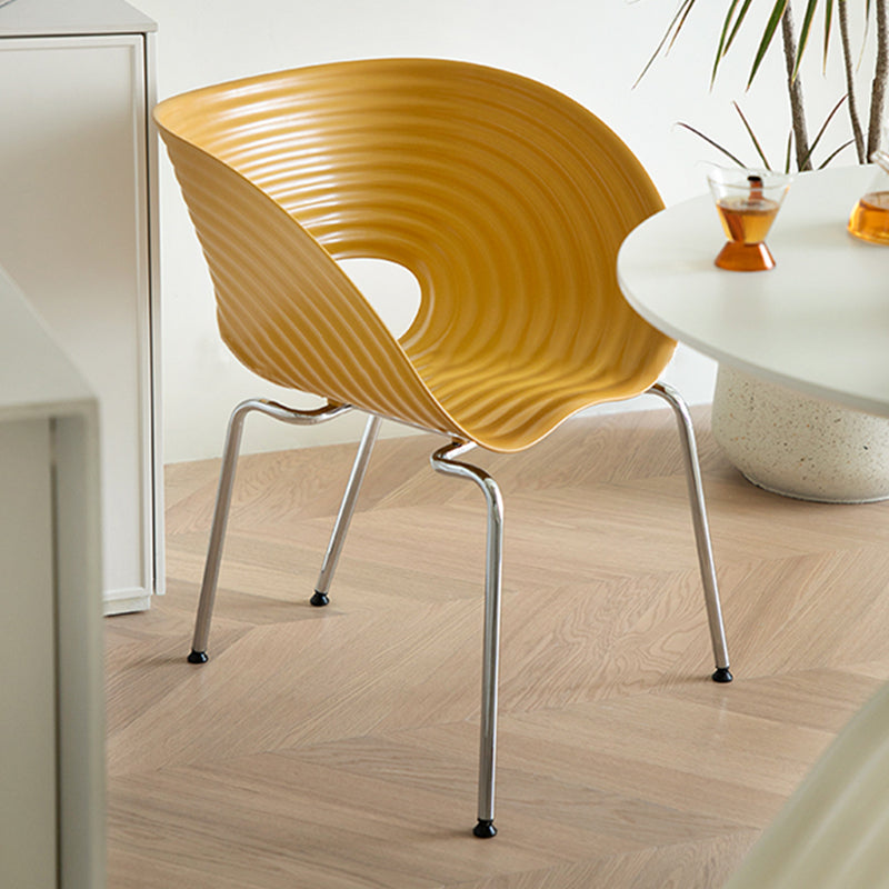 Industrial Style Side Chair Plastic Indoor Dining Chair for Living Room