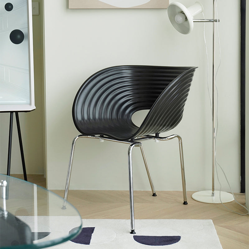 Industrial Style Side Chair Plastic Indoor Dining Chair for Living Room