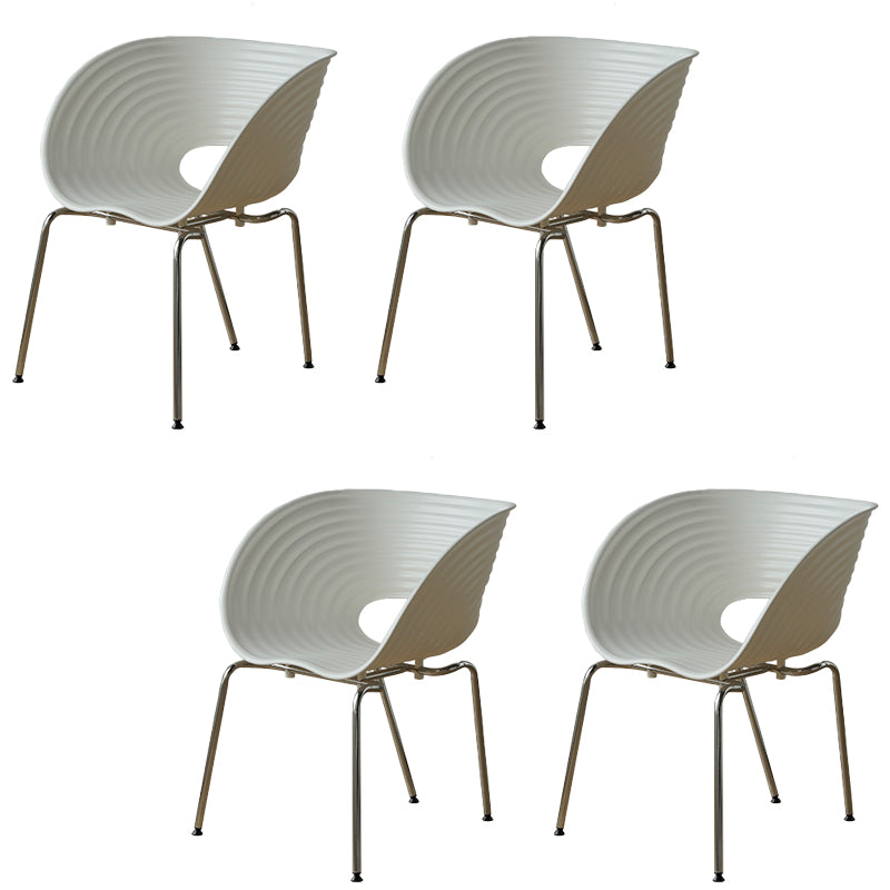 Industrial Style Side Chair Plastic Indoor Dining Chair for Living Room