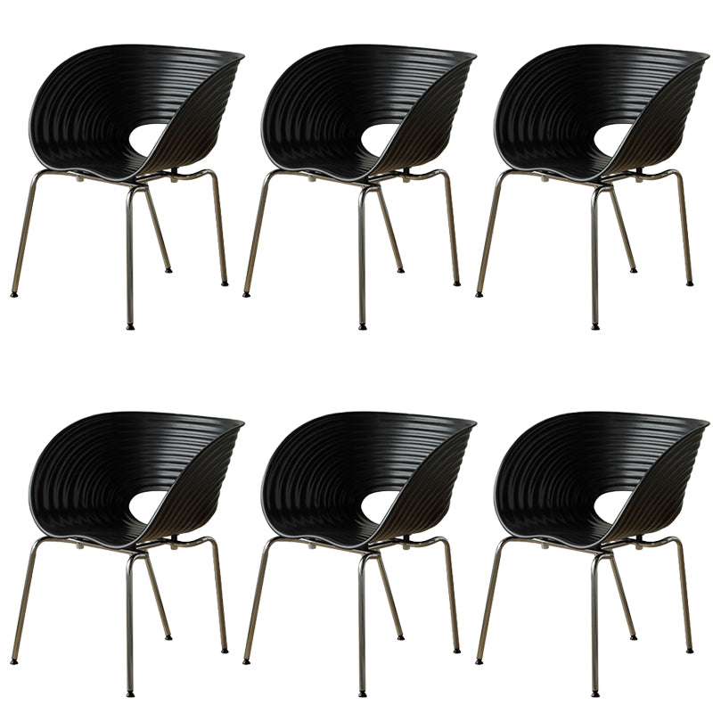 Industrial Style Side Chair Plastic Indoor Dining Chair for Living Room