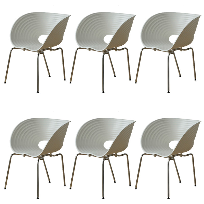 Industrial Style Side Chair Plastic Indoor Dining Chair for Living Room