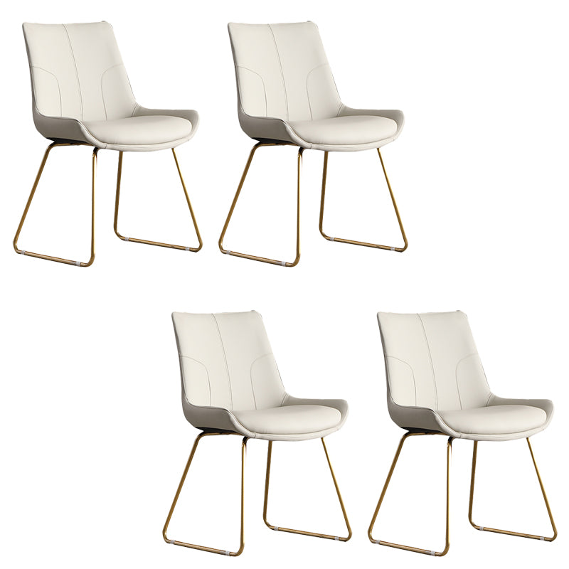 Nordic Style Metal Side Chair Gold Base Side Dining Chair for Bedroom