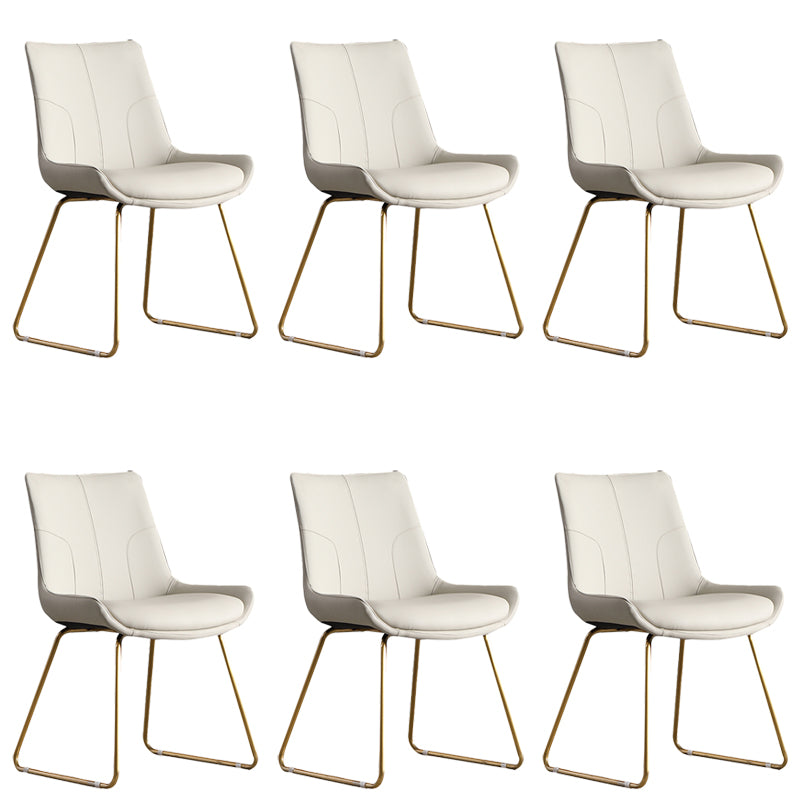 Nordic Style Metal Side Chair Gold Base Side Dining Chair for Bedroom