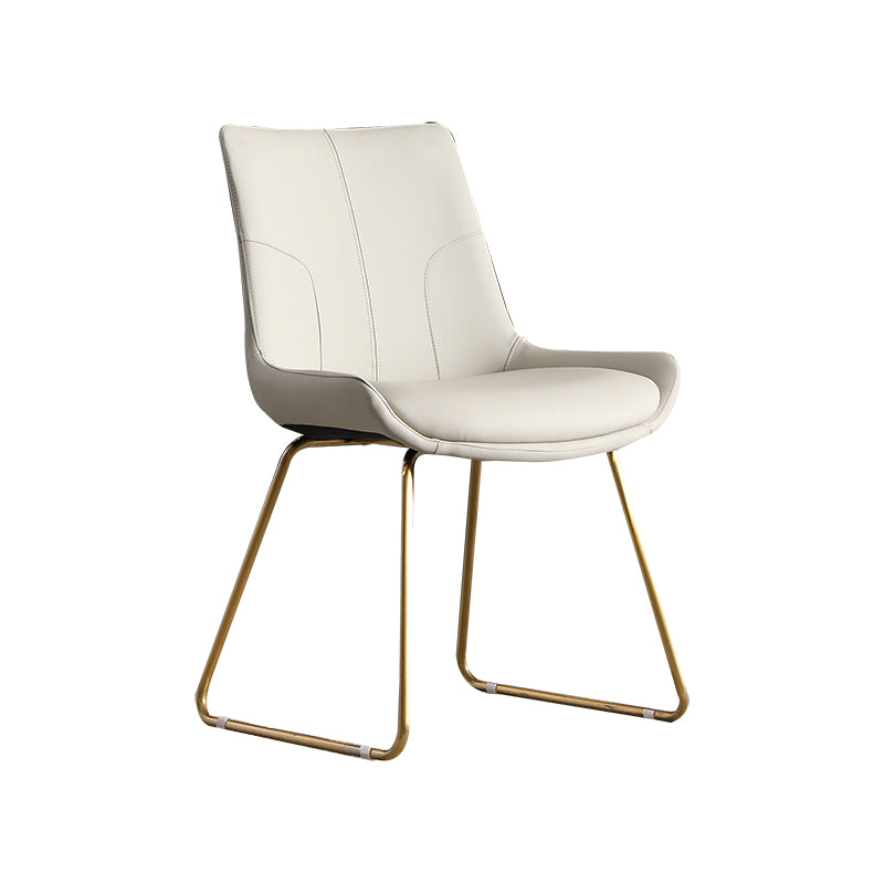 Nordic Style Metal Side Chair Gold Base Side Dining Chair for Bedroom