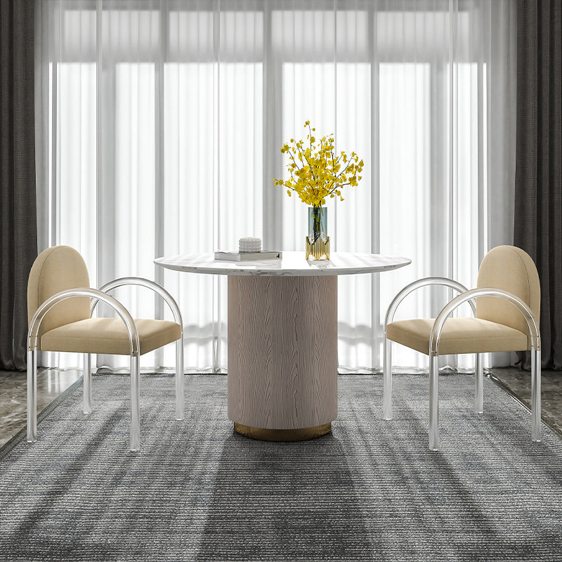 Modern Simple Arm Chair Acrylic Frame Dining Arm Chair for Living Room