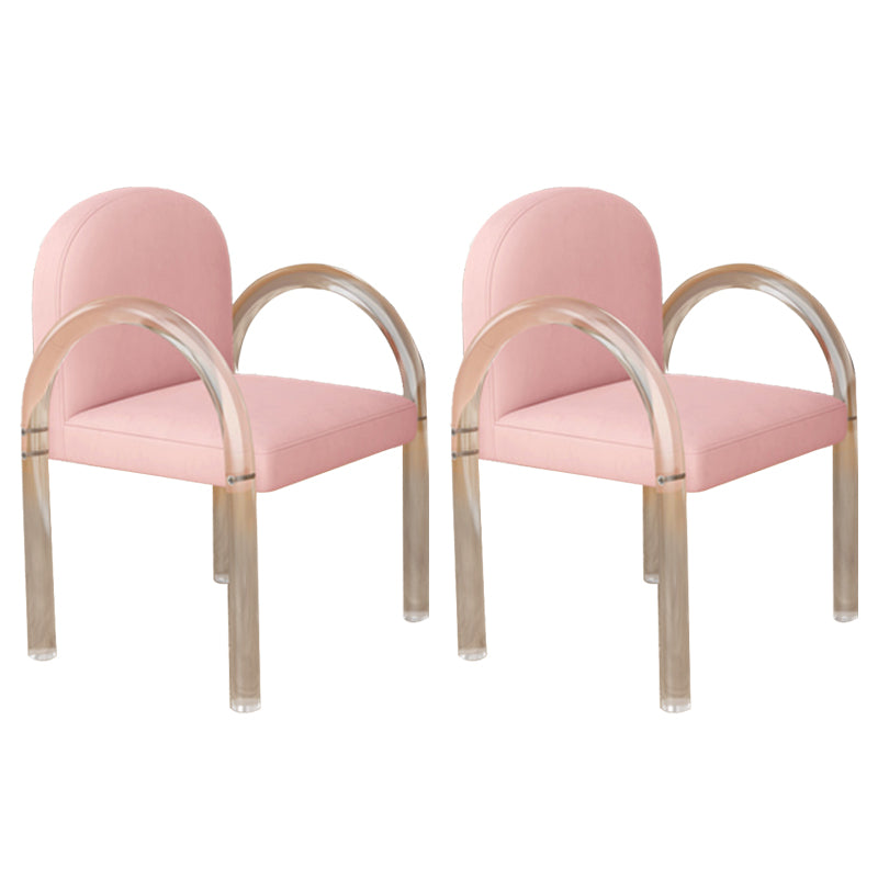 Modern Simple Arm Chair Acrylic Frame Dining Arm Chair for Living Room