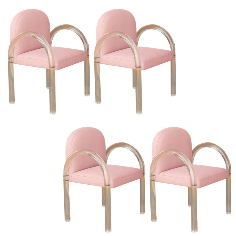 Modern Simple Arm Chair Acrylic Frame Dining Arm Chair for Living Room