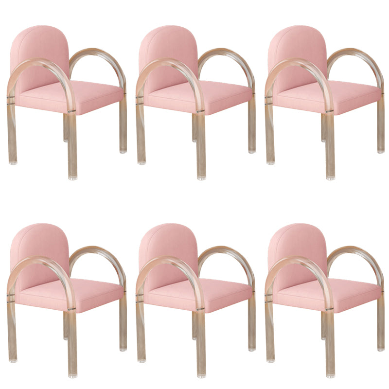Modern Simple Arm Chair Acrylic Frame Dining Arm Chair for Living Room