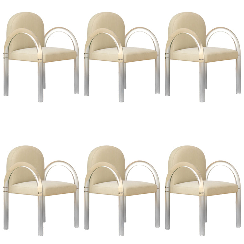 Modern Simple Arm Chair Acrylic Frame Dining Arm Chair for Living Room