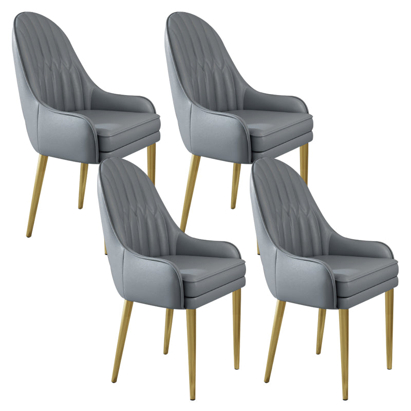 Glam Style Side Chair Leather Indoor Dining Chair for Living Room