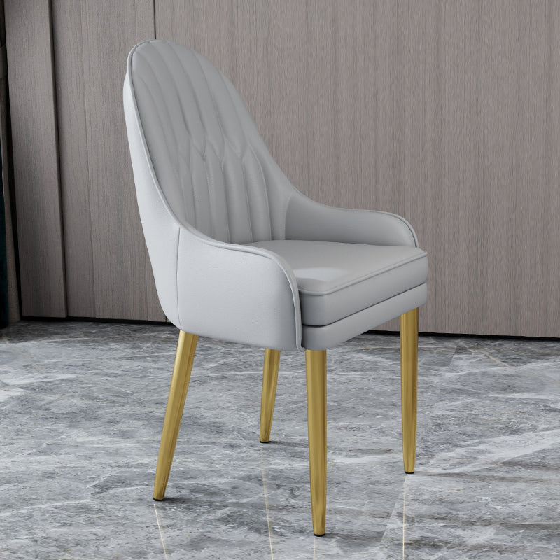 Glam Style Side Chair Leather Indoor Dining Chair for Living Room