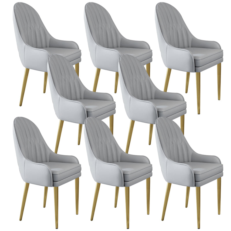 Glam Style Side Chair Leather Indoor Dining Chair for Living Room