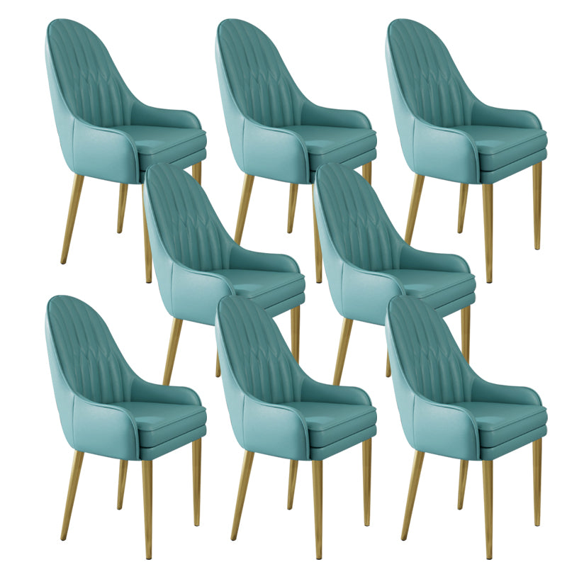 Glam Style Side Chair Leather Indoor Dining Chair for Living Room