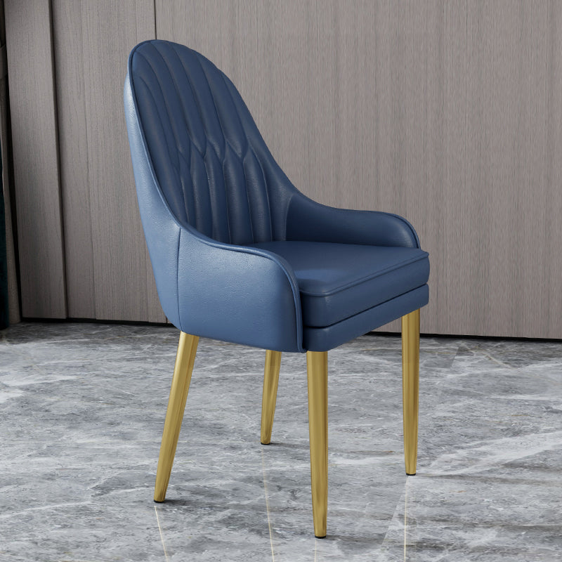 Glam Style Side Chair Leather Indoor Dining Chair for Living Room