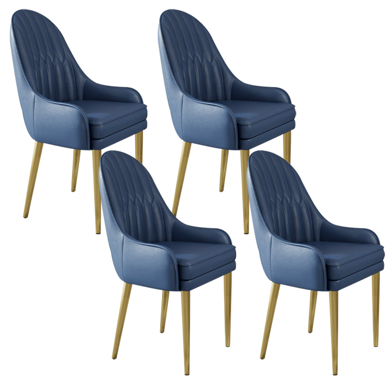 Glam Style Side Chair Leather Indoor Dining Chair for Living Room