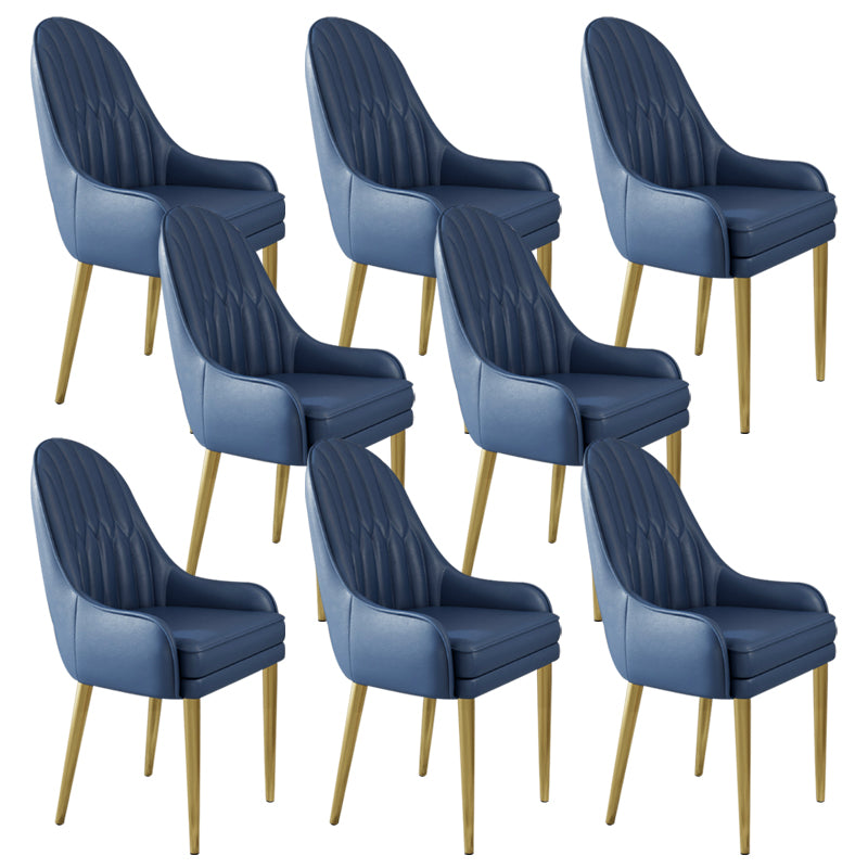 Glam Style Side Chair Leather Indoor Dining Chair for Living Room