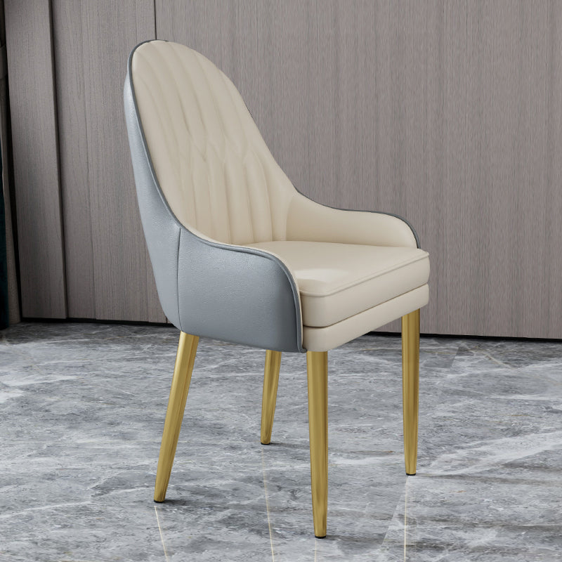 Glam Style Side Chair Leather Indoor Dining Chair for Living Room