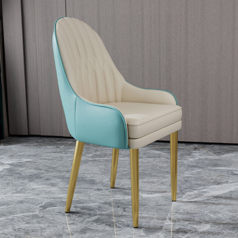 Glam Style Side Chair Leather Indoor Dining Chair for Living Room