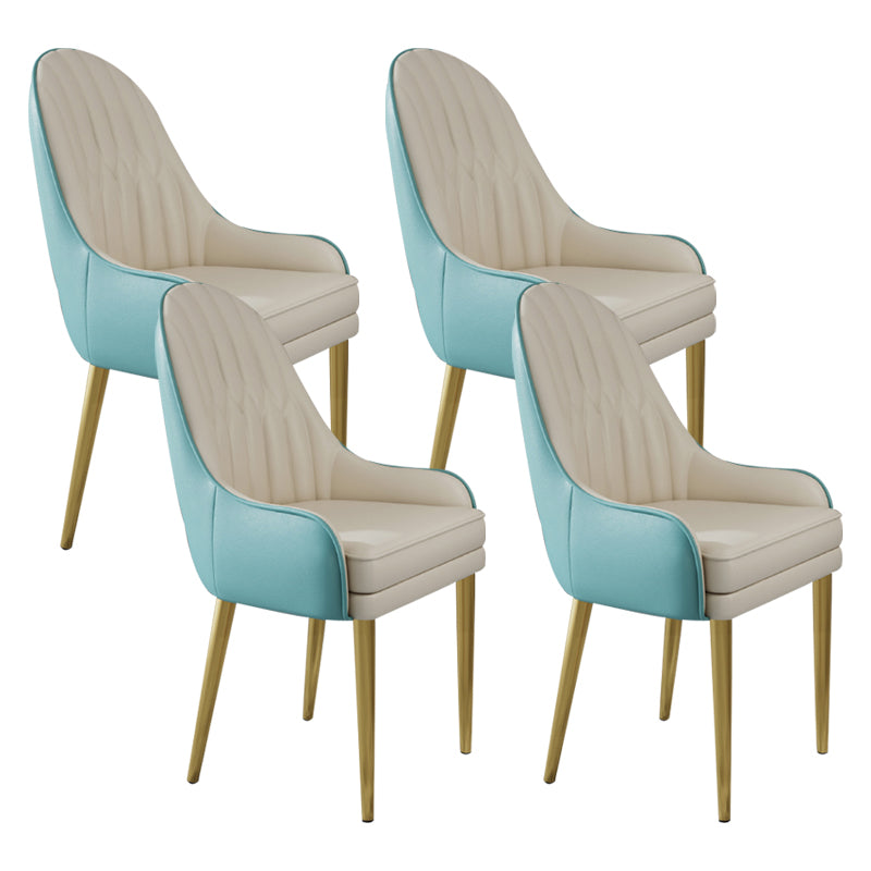 Glam Style Side Chair Leather Indoor Dining Chair for Living Room