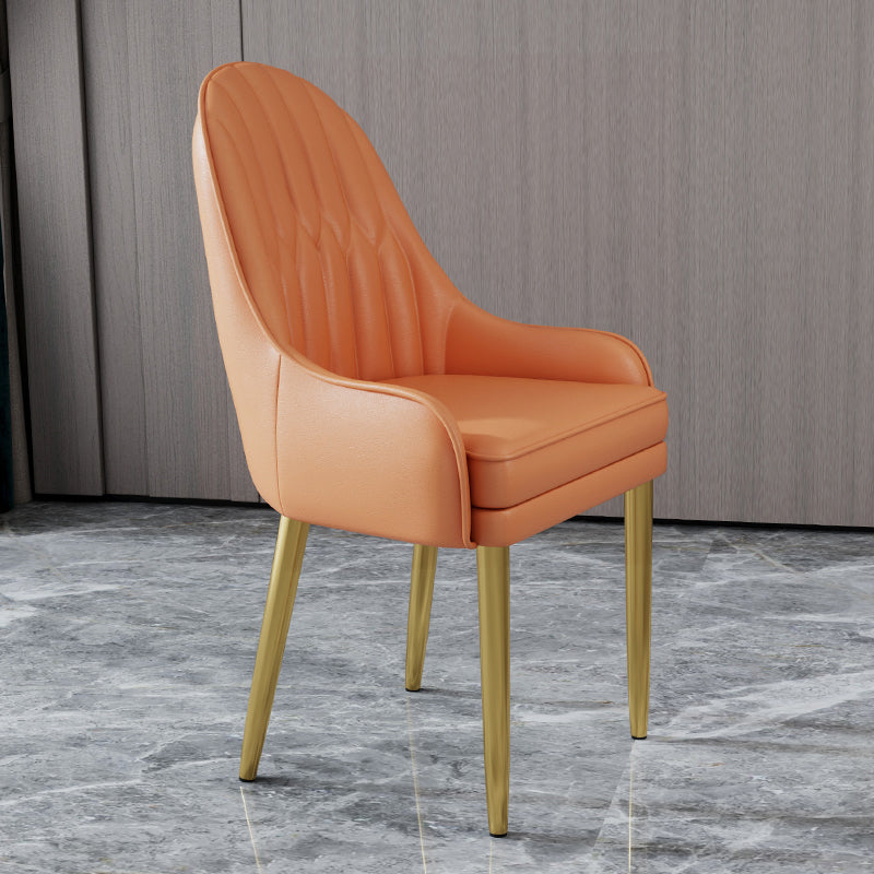 Glam Style Side Chair Leather Indoor Dining Chair for Living Room