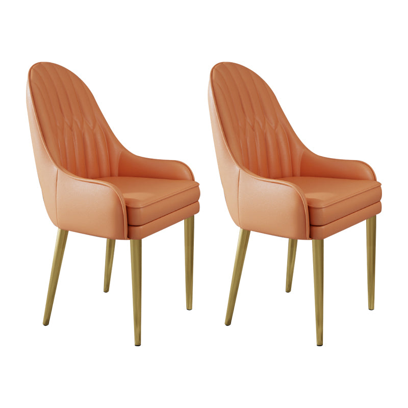 Glam Style Side Chair Leather Indoor Dining Chair for Living Room