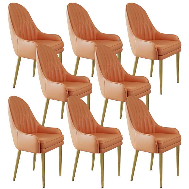 Glam Style Side Chair Leather Indoor Dining Chair for Living Room