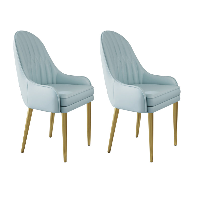 Glam Style Side Chair Leather Indoor Dining Chair for Living Room