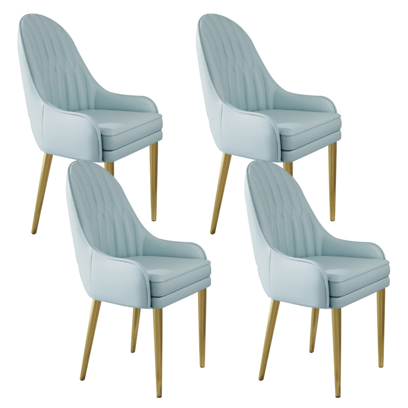 Glam Style Side Chair Leather Indoor Dining Chair for Living Room