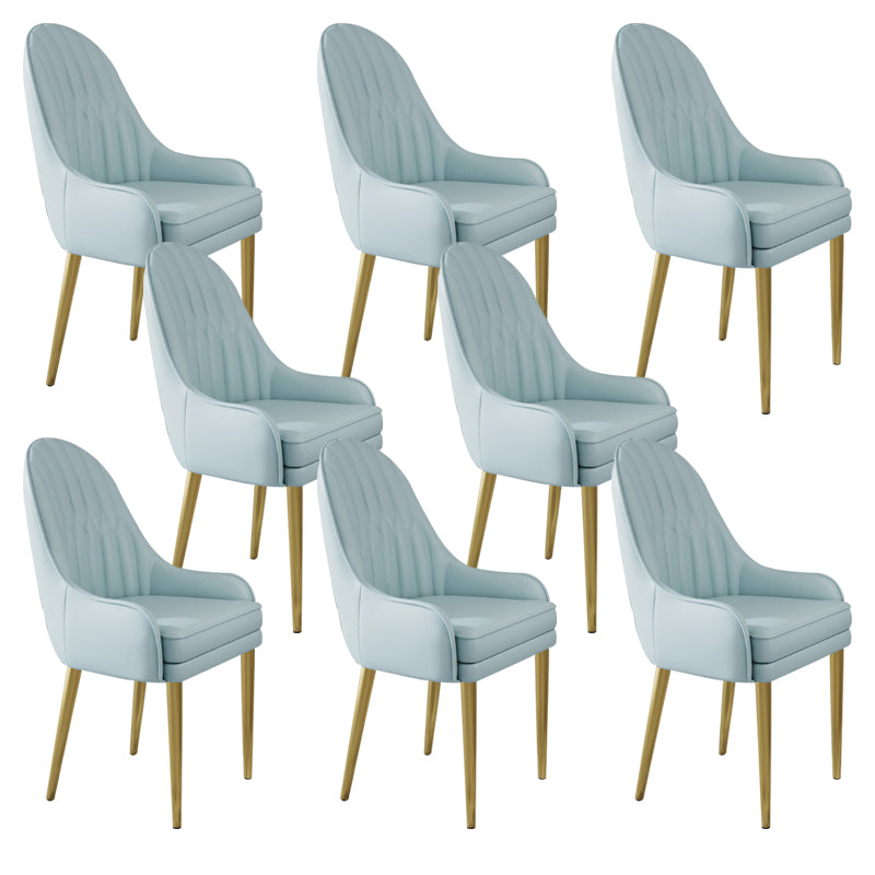 Glam Style Side Chair Leather Indoor Dining Chair for Living Room