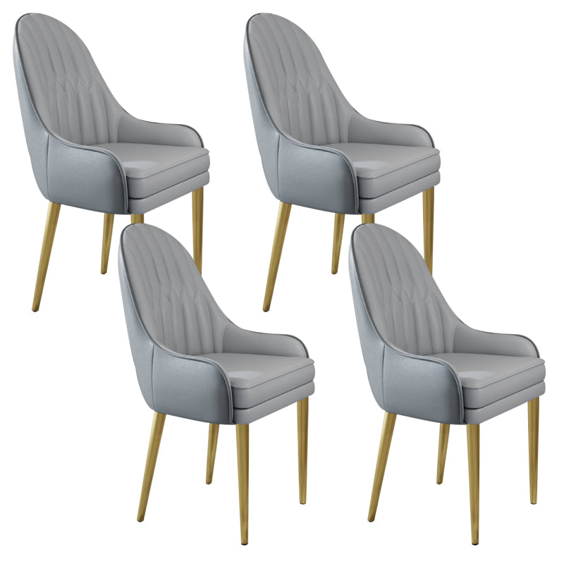 Glam Style Side Chair Leather Indoor Dining Chair for Living Room