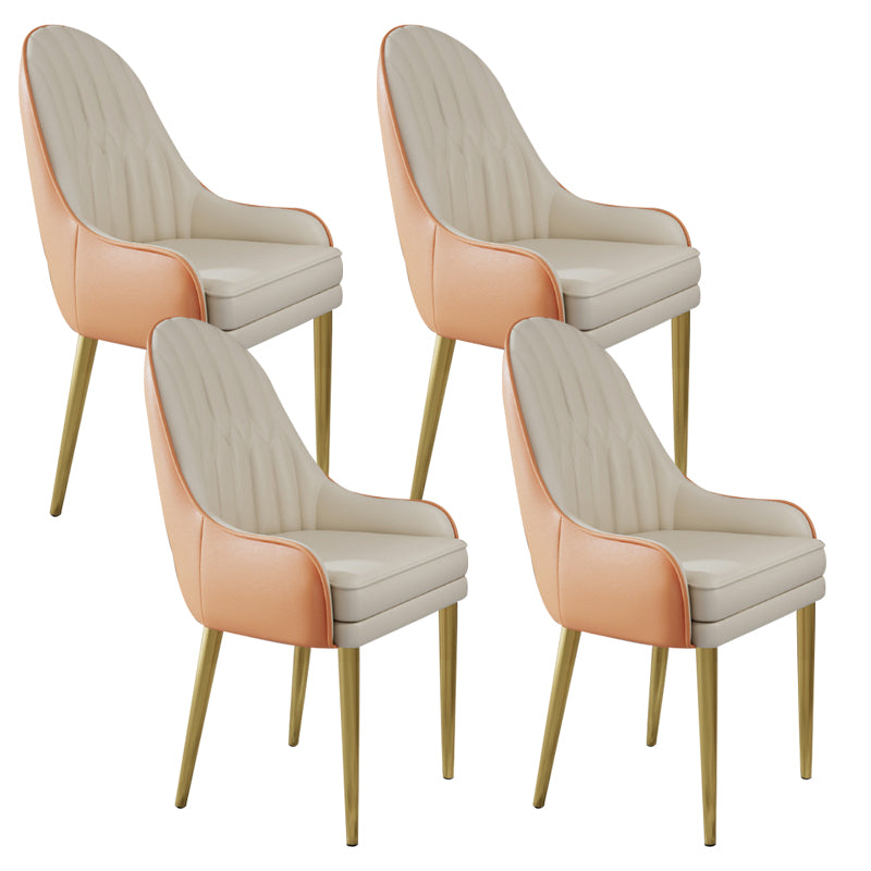 Glam Style Side Chair Leather Indoor Dining Chair for Living Room