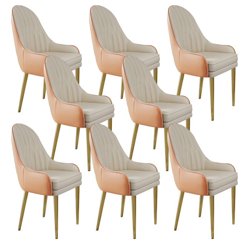 Glam Style Side Chair Leather Indoor Dining Chair for Living Room