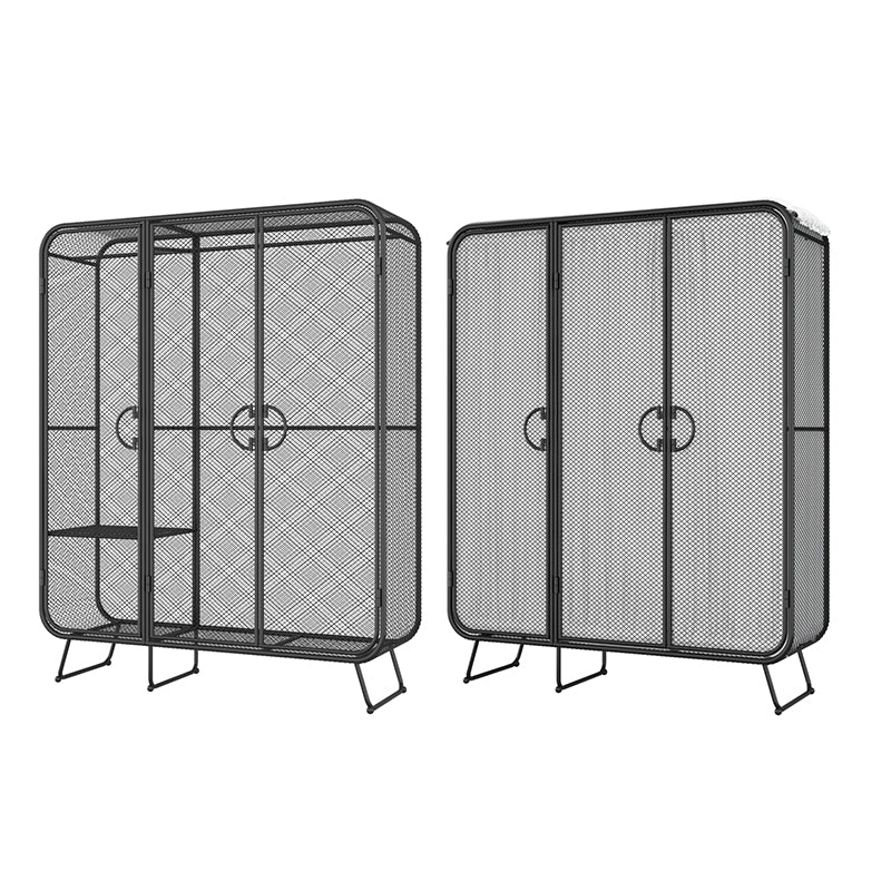 Modern Style Wardrobe Cabinet Metal Clothes Rail Wardrobe Armoire