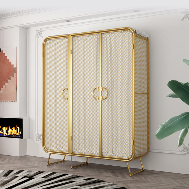 Modern Style Wardrobe Cabinet Metal Clothes Rail Wardrobe Armoire