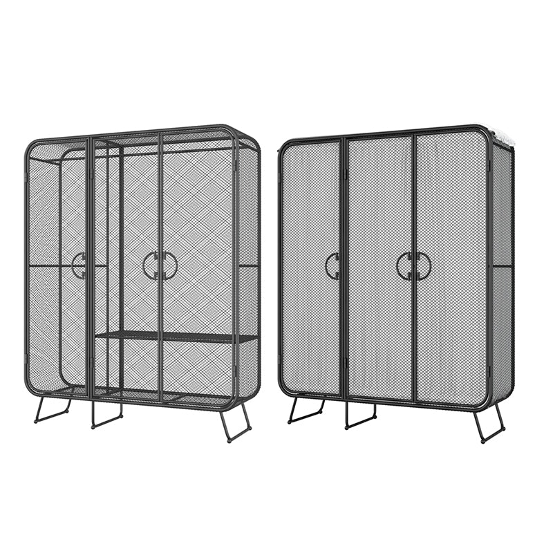 Modern Style Wardrobe Cabinet Metal Clothes Rail Wardrobe Armoire