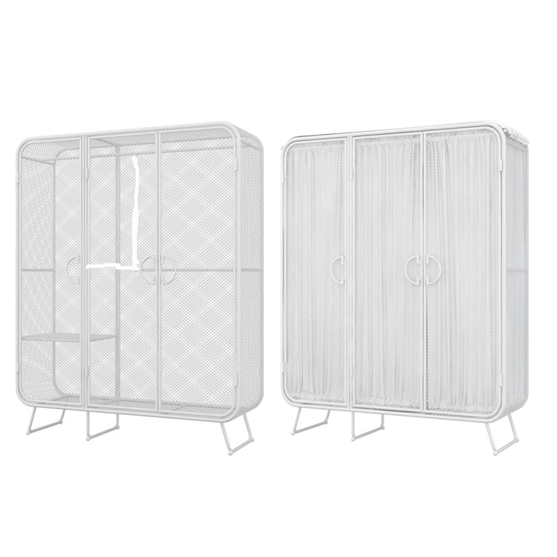 Modern Style Wardrobe Cabinet Metal Clothes Rail Wardrobe Armoire