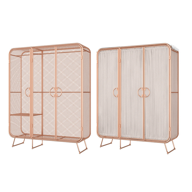 Modern Style Wardrobe Cabinet Metal Clothes Rail Wardrobe Armoire