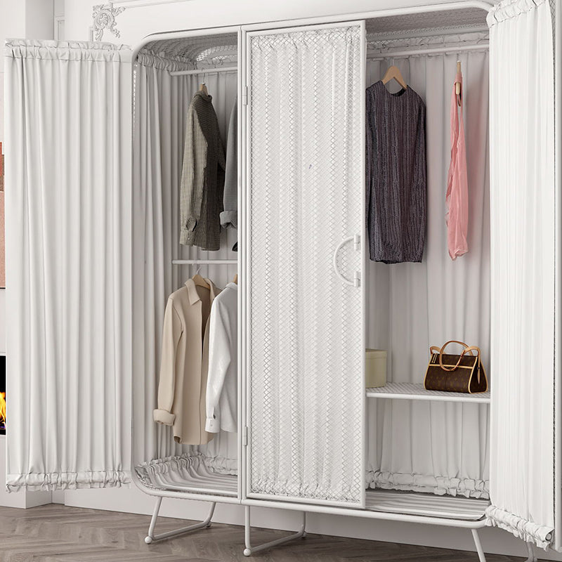 Modern Style Wardrobe Cabinet Metal Clothes Rail Wardrobe Armoire