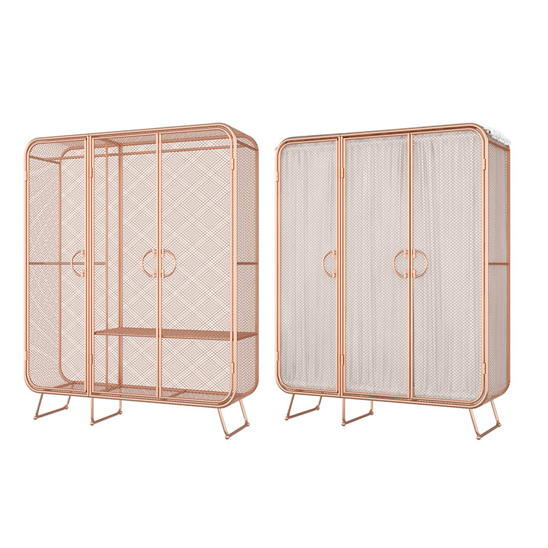 Modern Style Wardrobe Cabinet Metal Clothes Rail Wardrobe Armoire