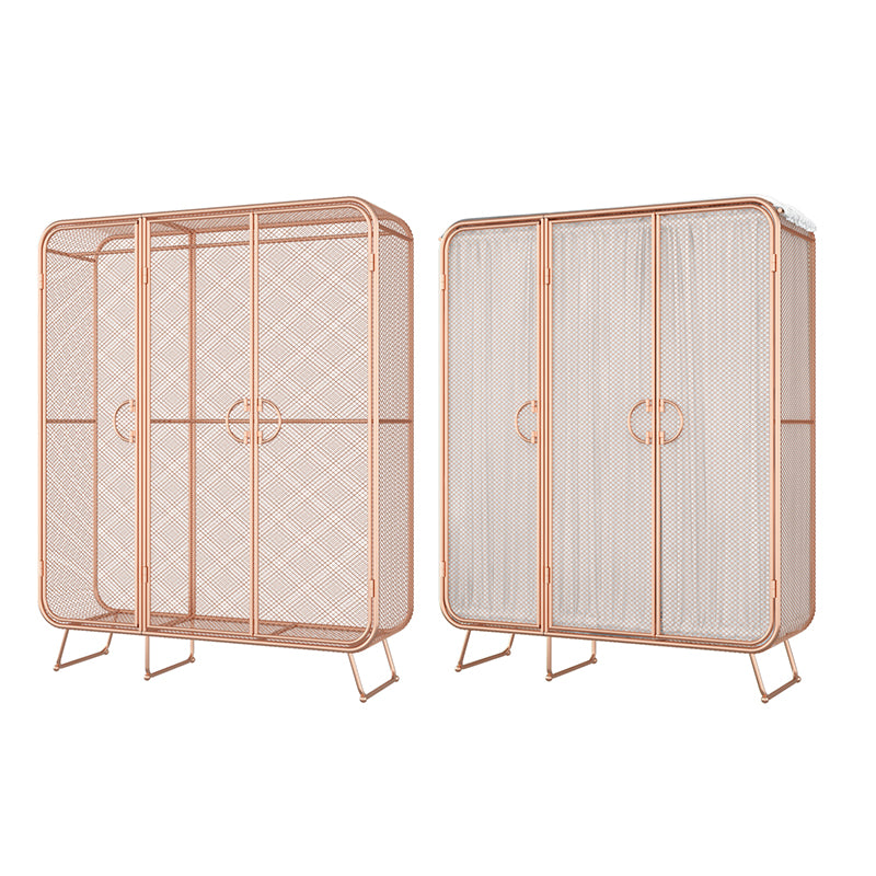 Modern Style Wardrobe Cabinet Metal Clothes Rail Wardrobe Armoire