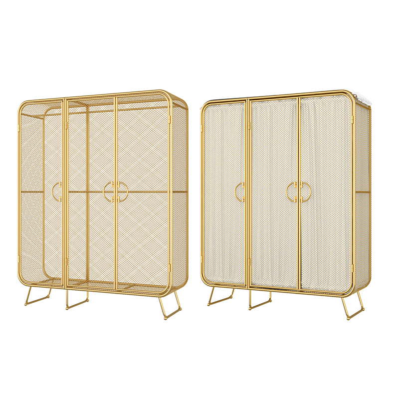 Modern Style Wardrobe Cabinet Metal Clothes Rail Wardrobe Armoire