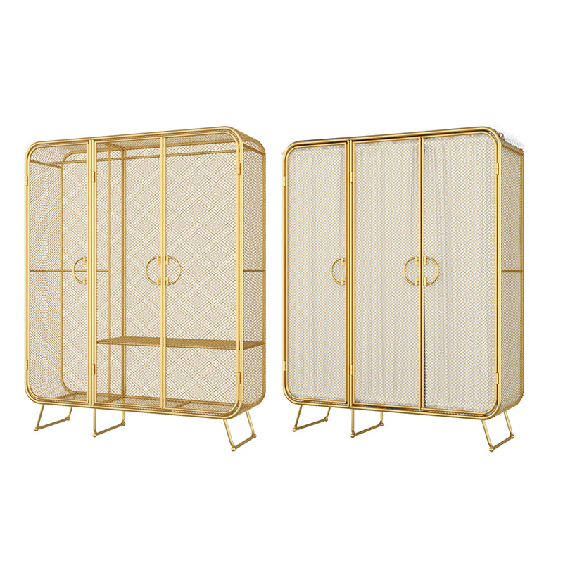 Modern Style Wardrobe Cabinet Metal Clothes Rail Wardrobe Armoire