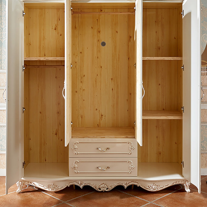 French Country Wardrobe Armoire Wood Wardrobe Cabinet for Bedroom