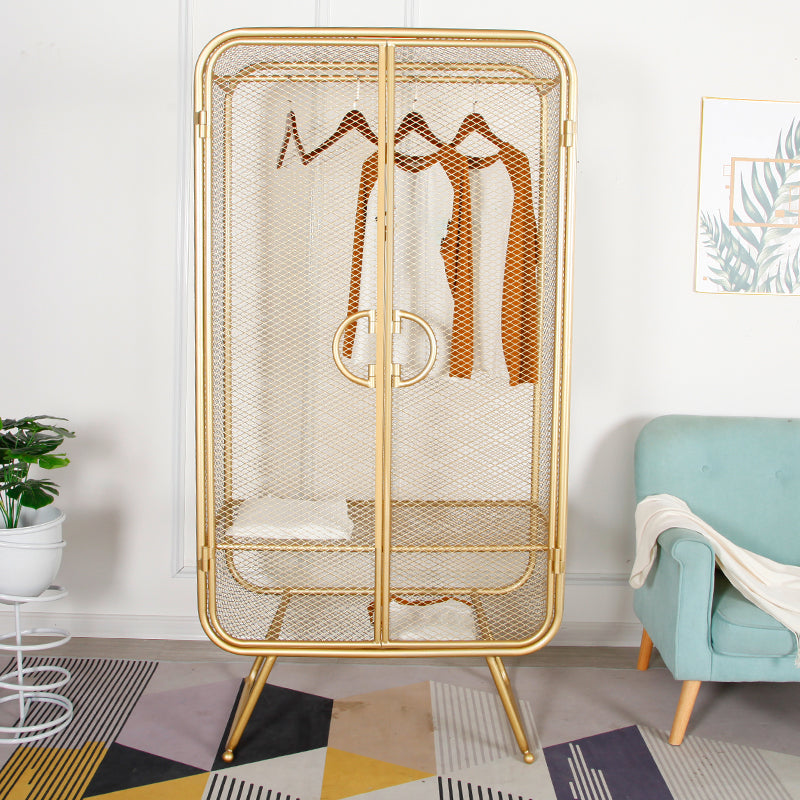 Contemporary Style Wardrobe Cabinet Metal Wardrobe Closet for Bedroom