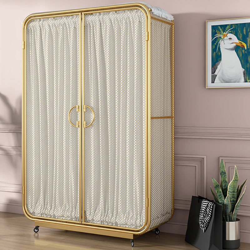 Modern Style Wardrobe Cabinet Clothes Rail Metal Wardrobe Armoire