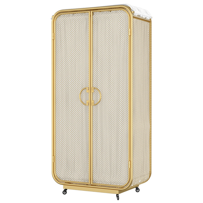 Modern Style Wardrobe Cabinet Clothes Rail Metal Wardrobe Armoire